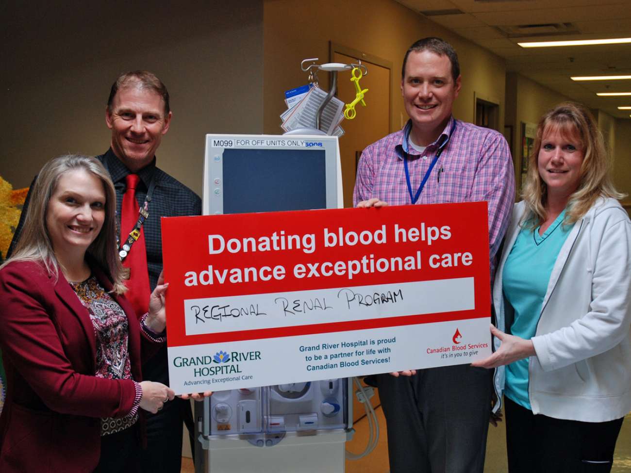 Patients in GRH's renal (kidney) program count on donated blood.