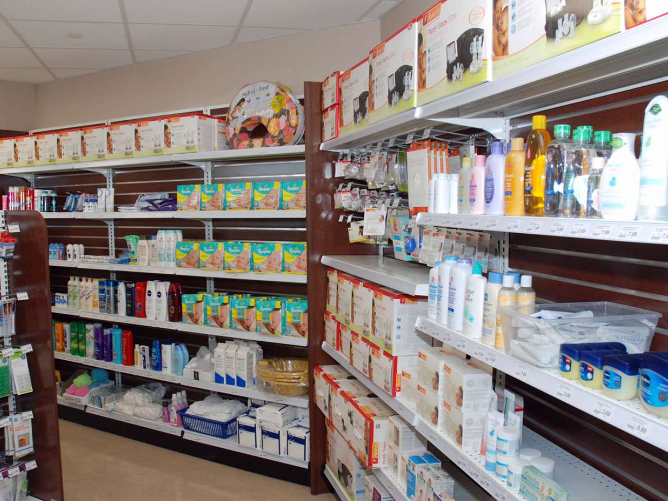 4,100 babies are born at GRH every year. So the renovated pharmacy includes a much larger baby care section.