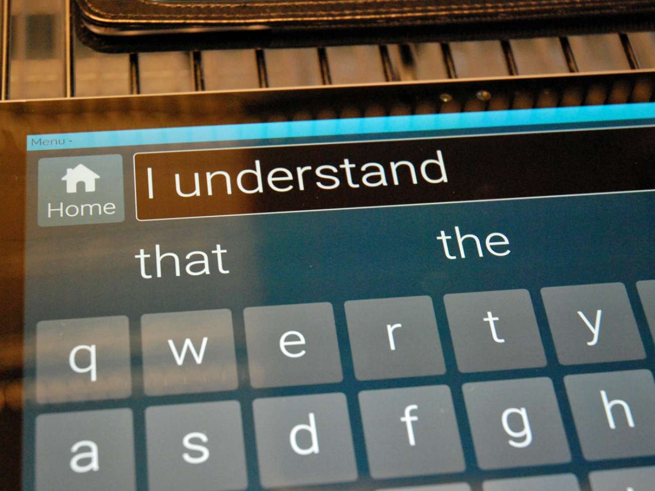 Tablets that can predict the writer's next word are important devices to help clients regain their means to communicate