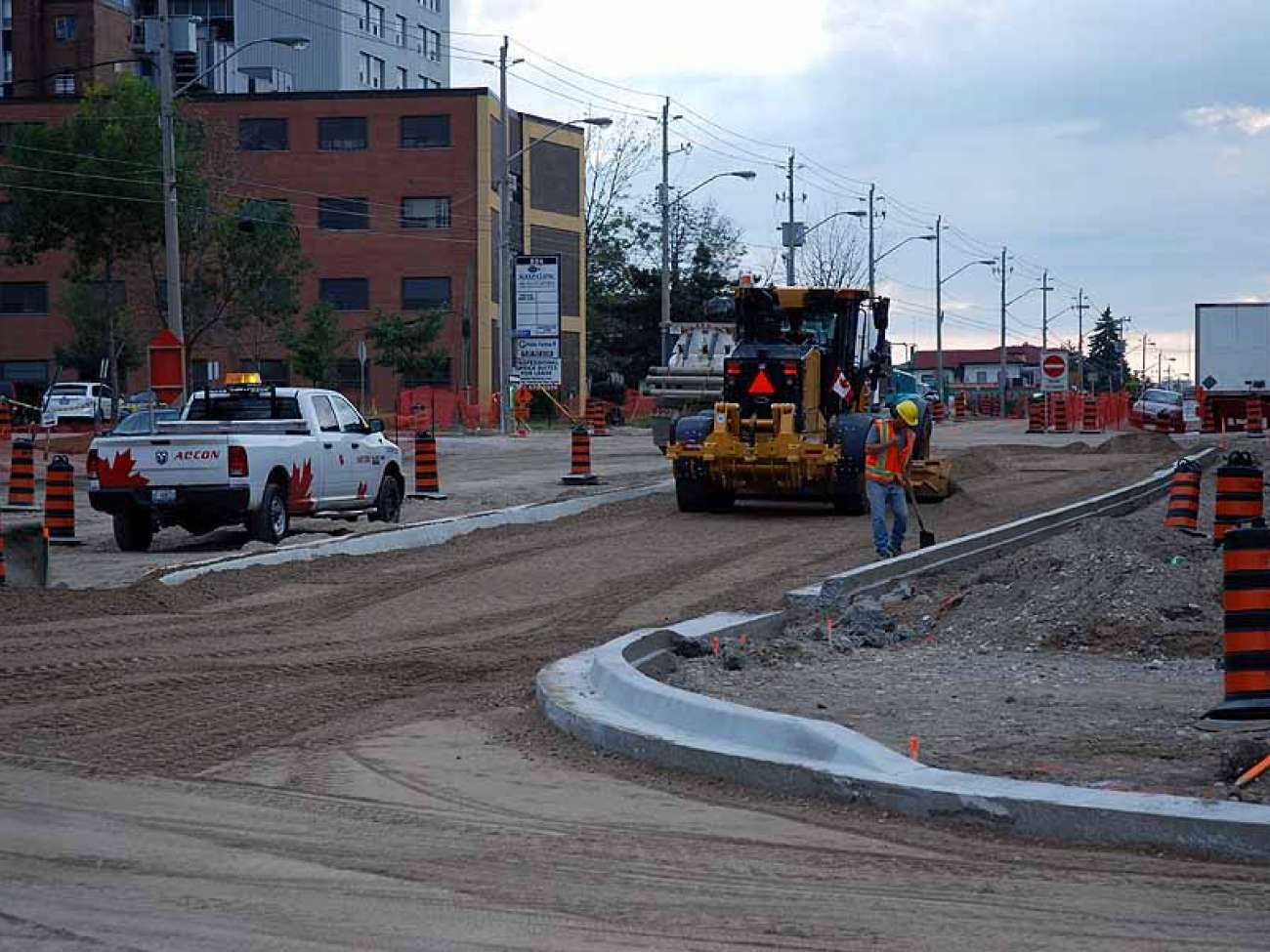 September 2015: rebuilding curbs on King Street