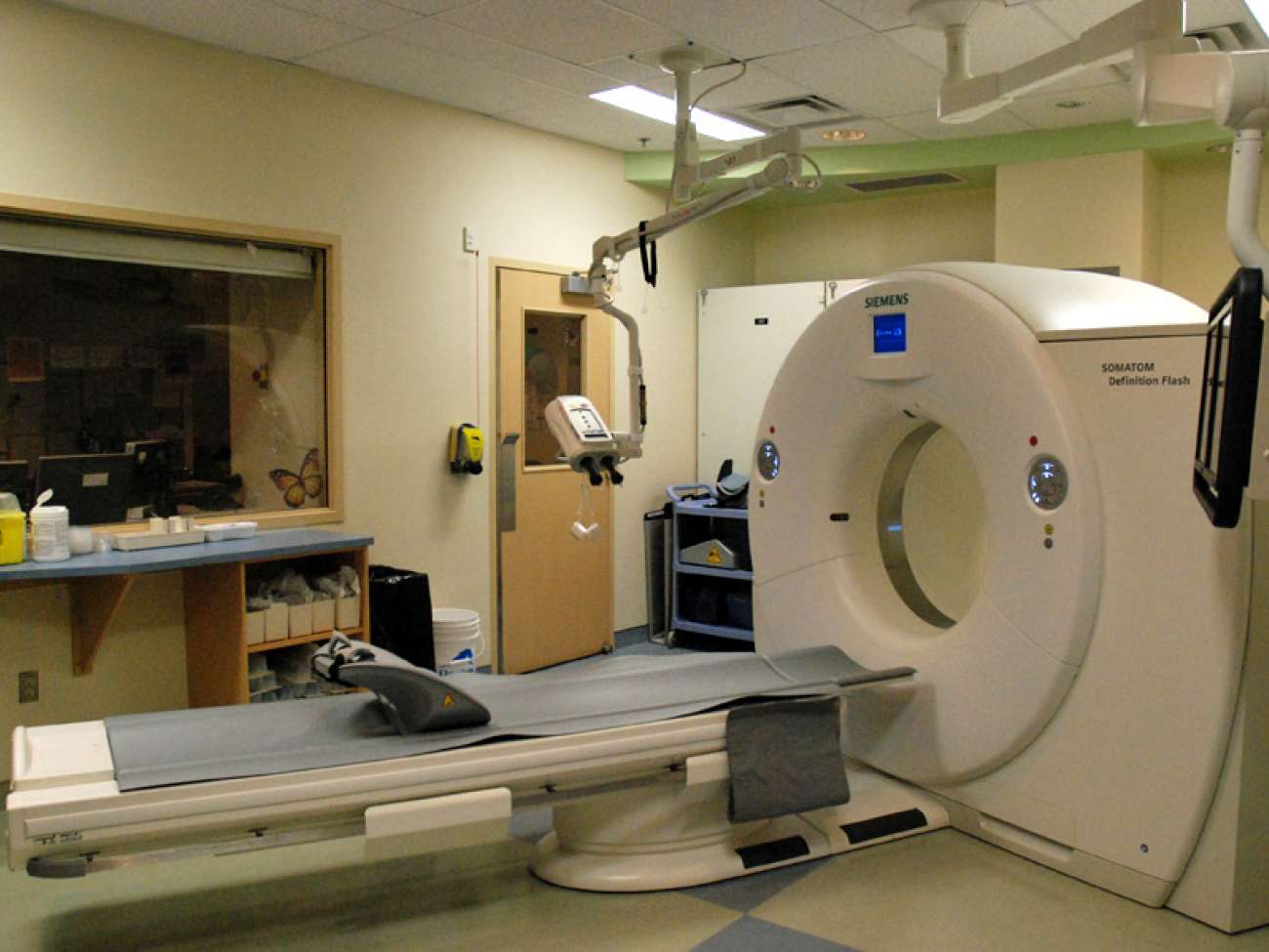 The recently renovated CT scanner suite.