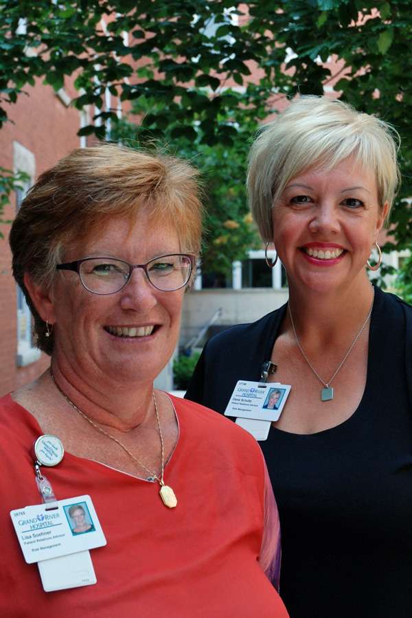Lisa Soehner and Dana Schultz of GRH's patient relations dept.