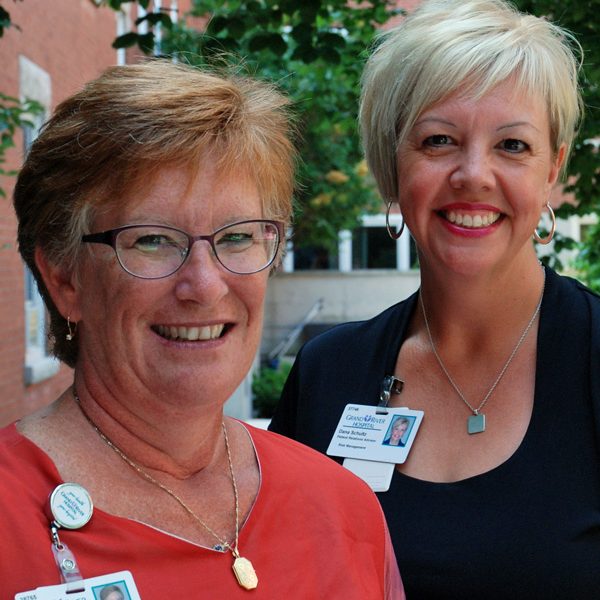 Lisa Soehner and Dana Schultz of GRH's patient relations dept.