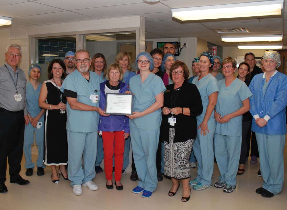 GRH's operating room and ear, nose, and throat surgeons receive the October 2017 award of excellence