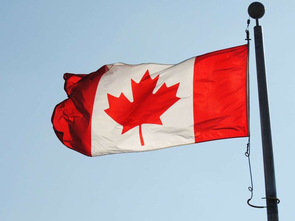 A photo of the Canadian flag