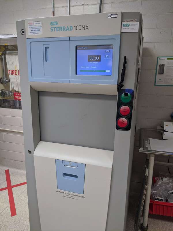 The machine used to reprocess N95 masks