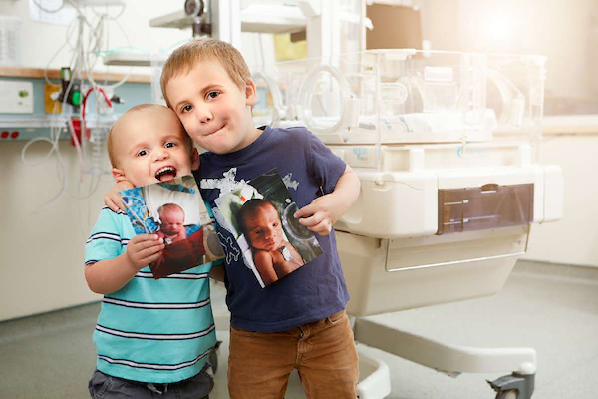 Asher and Elijah in GRH's neonatal intensive care unit