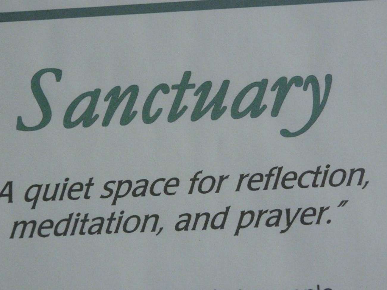 A sign for GRH's KW Campus sanctuary