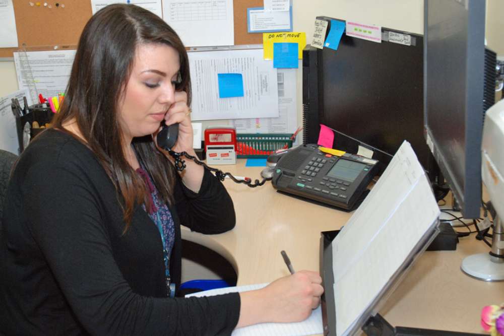 Nicole Holle At Desk