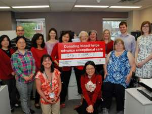 Finance staff supporting our blood drive