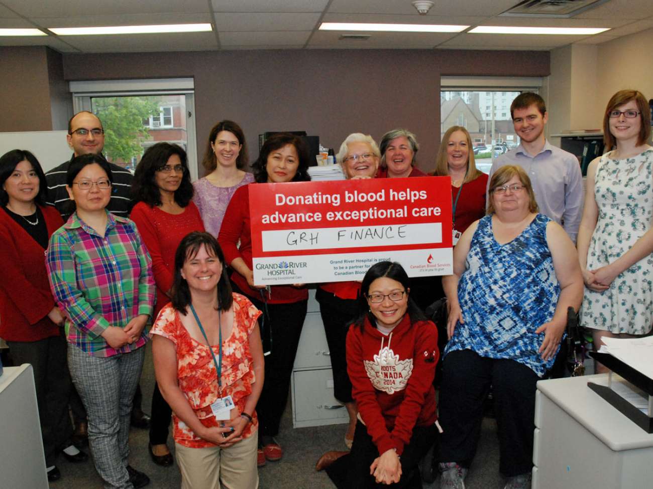 Finance staff supporting our blood drive