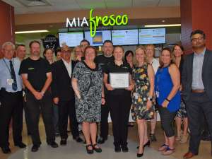 Several GRH staff members joined Mia Fresco staff to celebrate their award win.