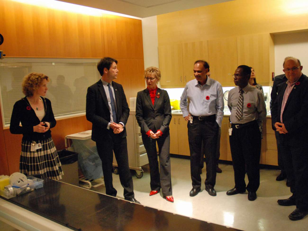 Inside a CT simulator room, used to plan radiation therapy to treat cancer.