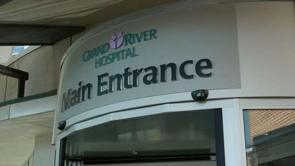 The revolving door of GRH's main entrance