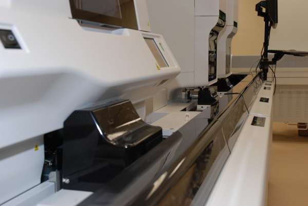 A photo of a piece of equipment in the new automated lab