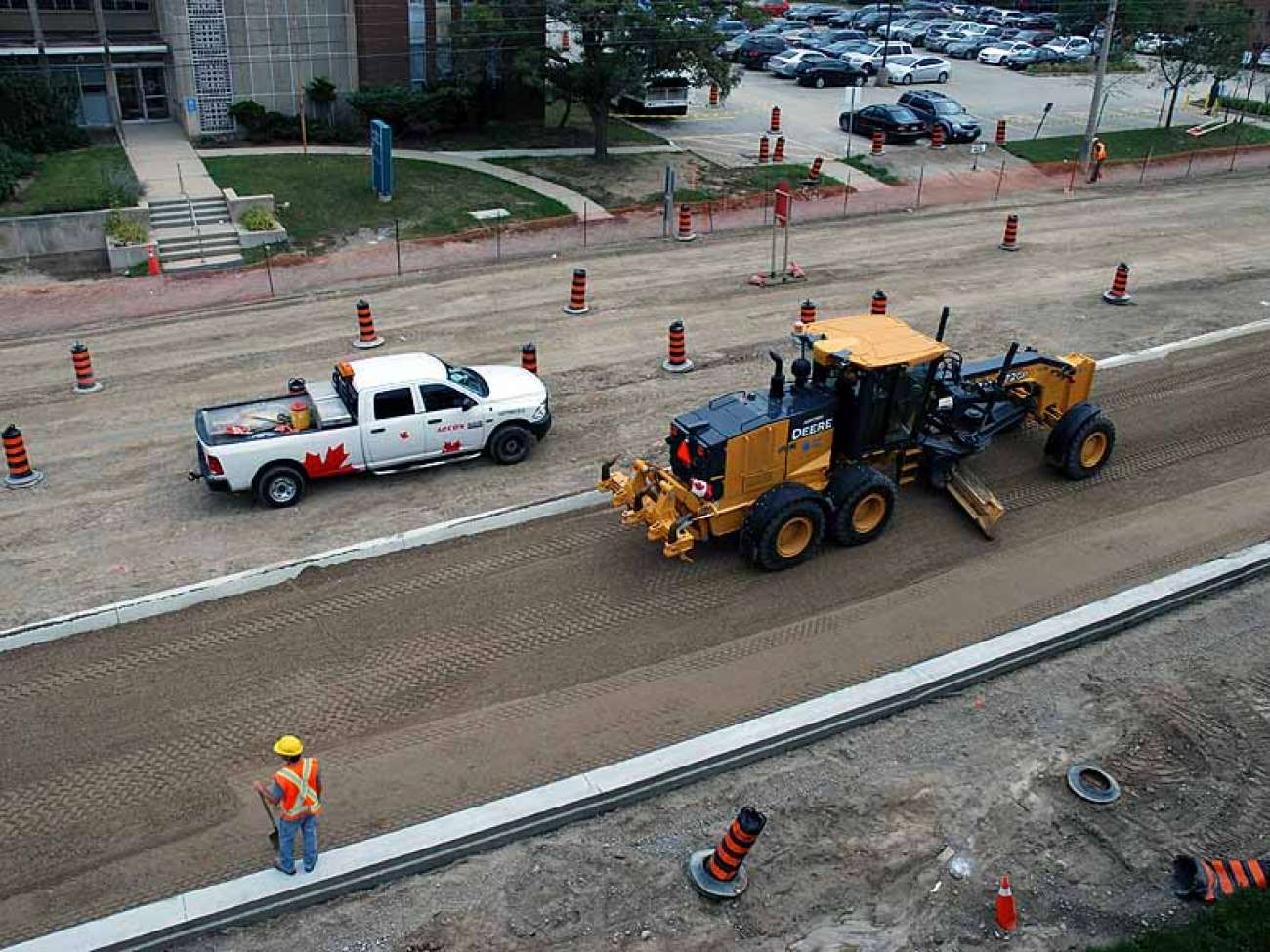 September 2015: street reconstruction near the KW Campus garage