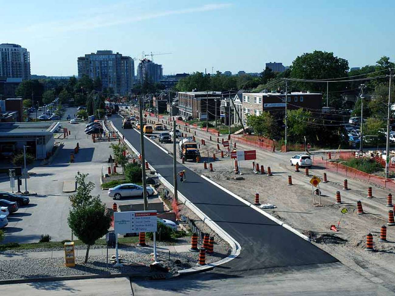 September 2015: starting to look like a street again!