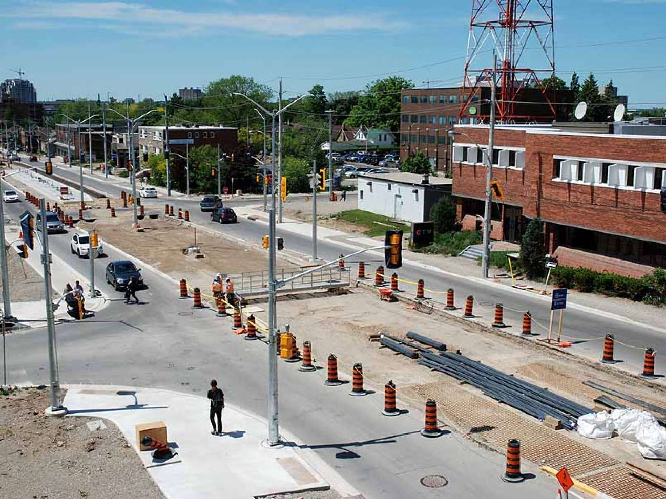 May 2015: track construction at the KW Campus main entrance