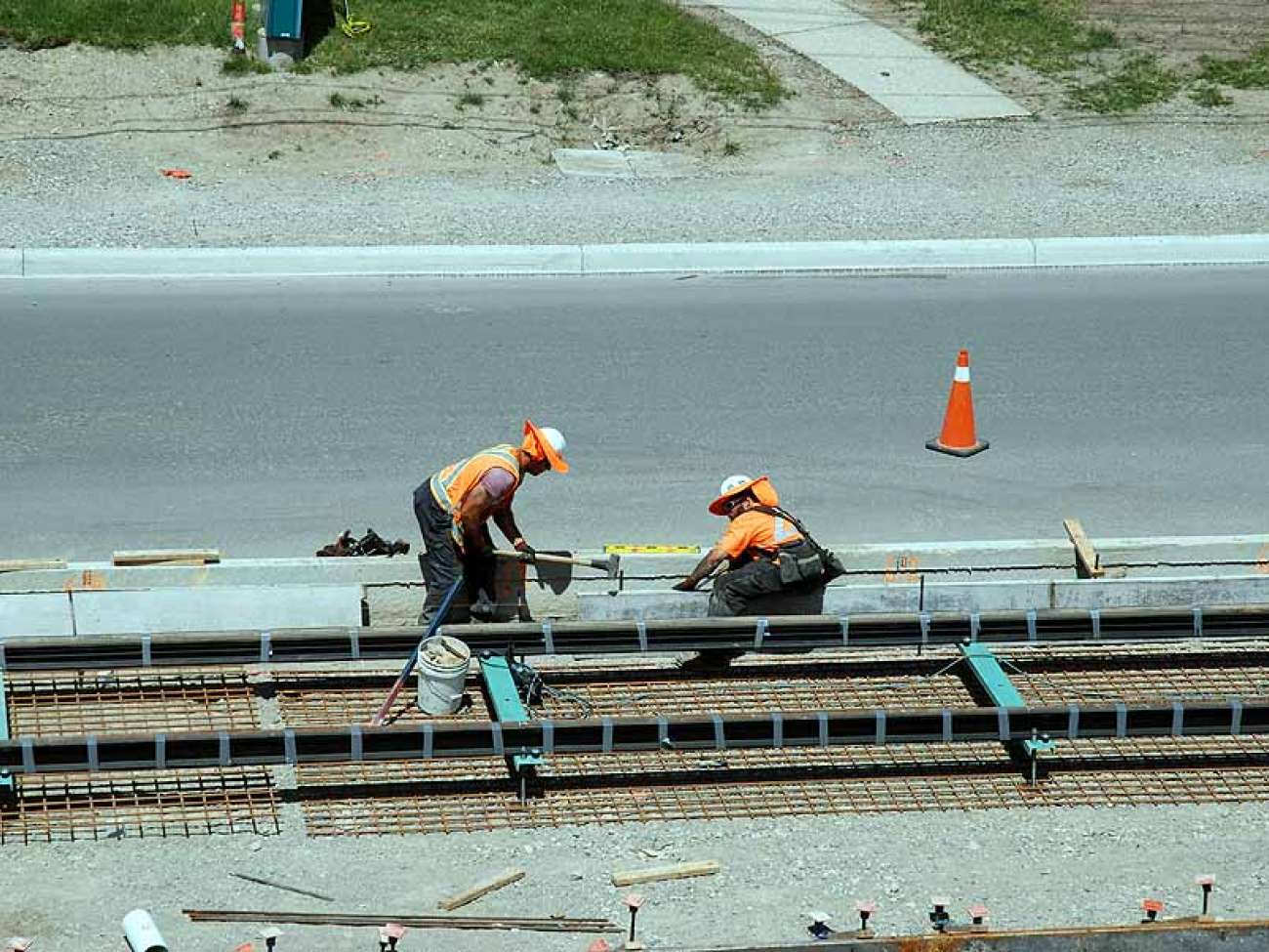 May 2015: Track construction near the KW Campus parking garage