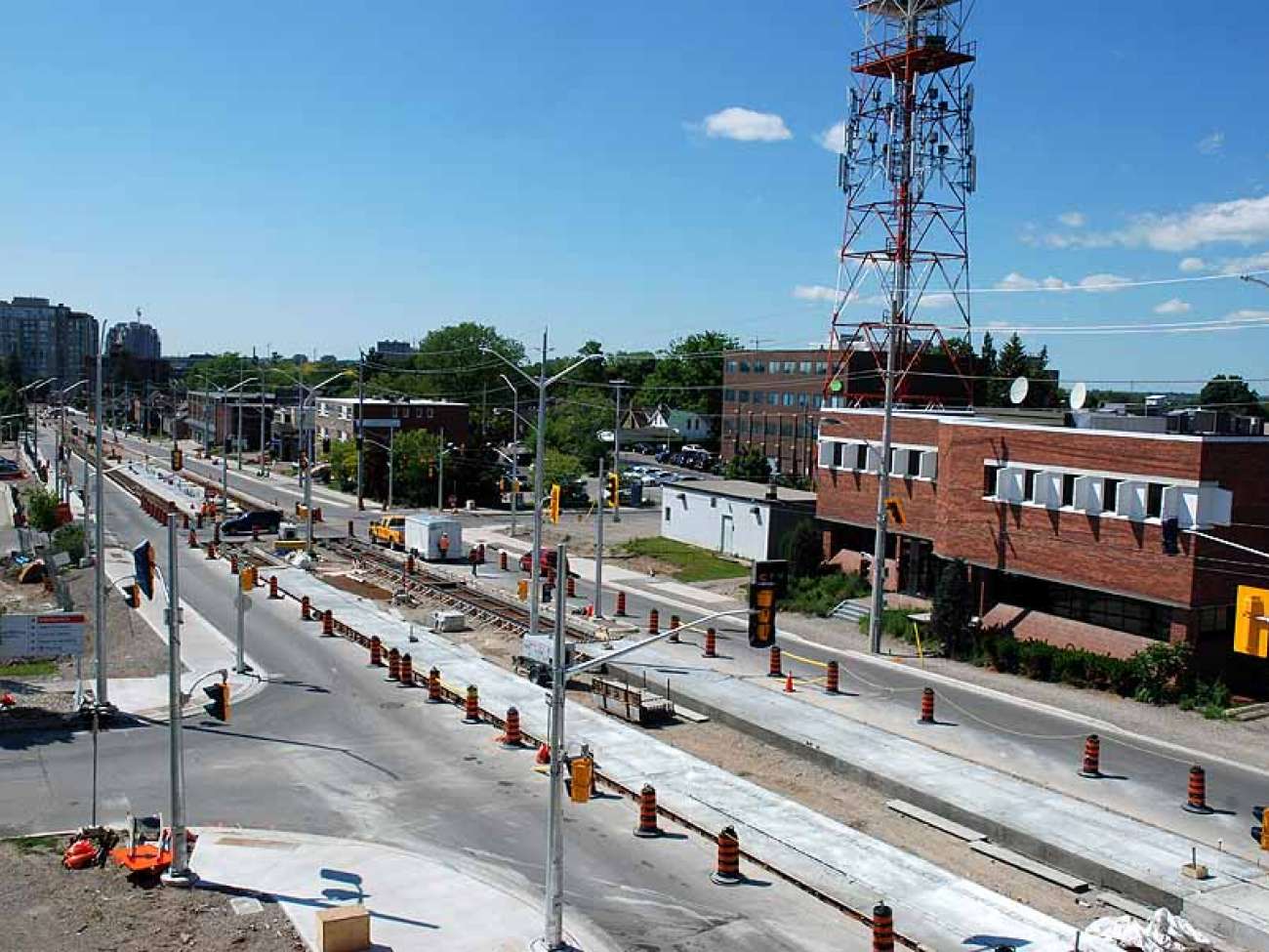 June 2016: Looking toward Union Street following the concrete pour