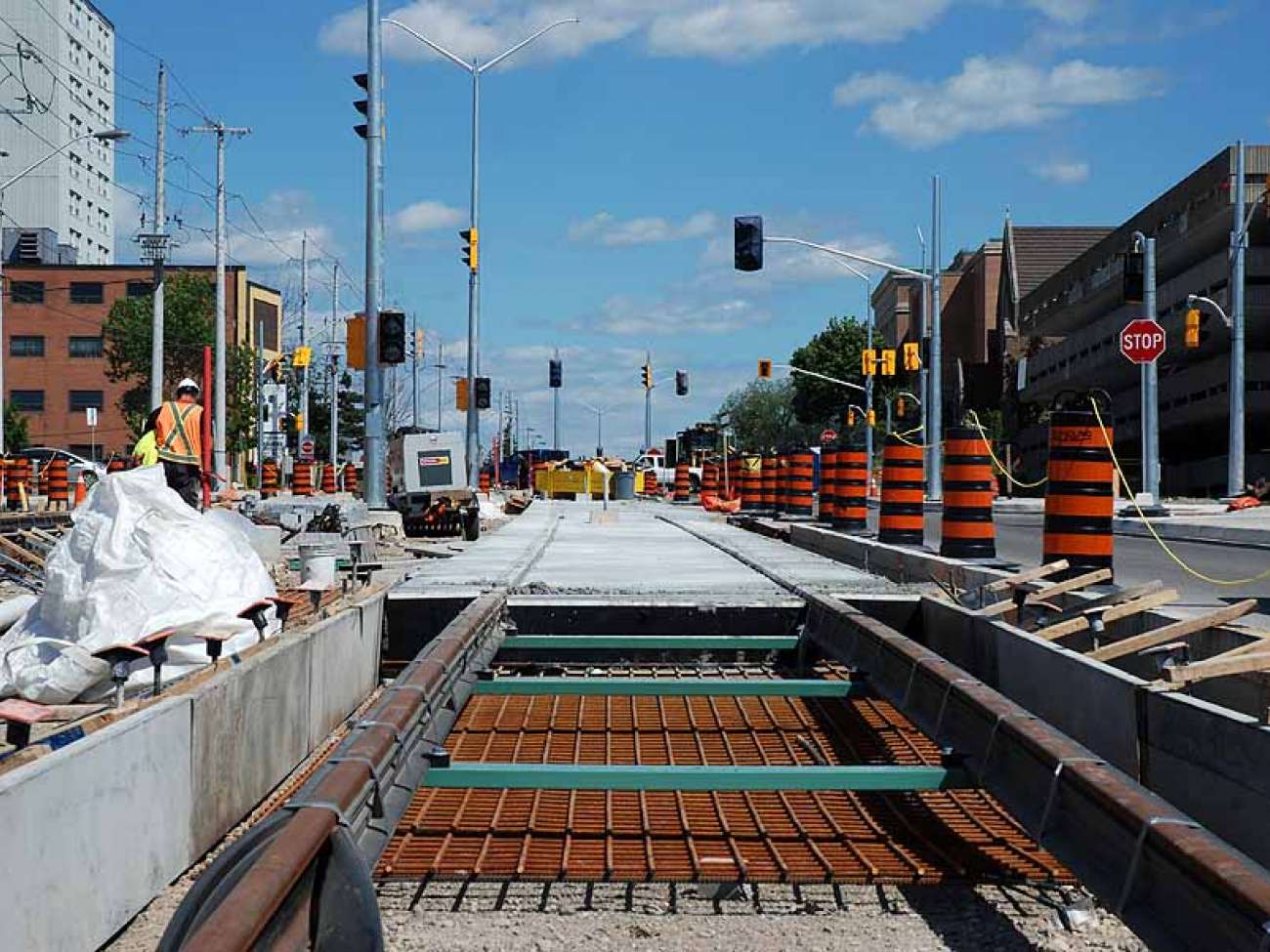 June 2016: the track bed under construction