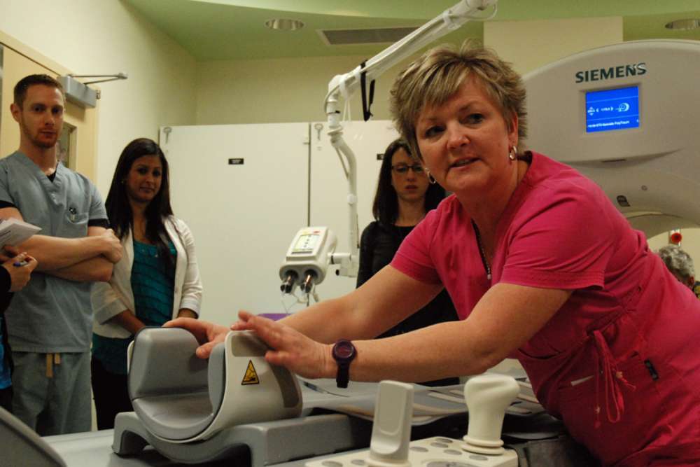 CT technologist Donna explains the patient supports used for pediatric scans.