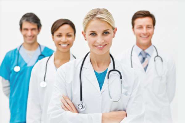 A photo of health care providers