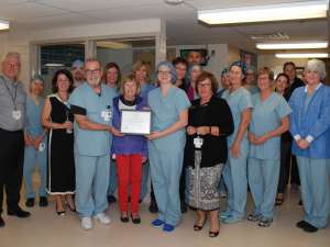 GRH's operating room and ear, nose, and throat surgeons receive the October 2017 award of excellence