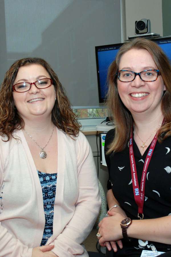 Registered nurses Nancy Halstead and Emilie Gordon