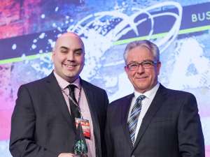 Pictured are Martin Kihle, Libro Regional Manager, Kitchener Waterloo and GRH CEO Malcolm Maxwell