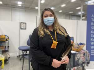 Rachel Radyk, one of the Indigenous immunizers who will be working at the vaccine clinic