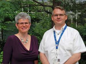 GRH volunteer coordinators Susan Entz and Owen Roszell