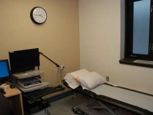 An examination room for outpatient rehabilitation at GRH's Freeport Campus