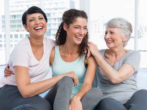 Group of three women