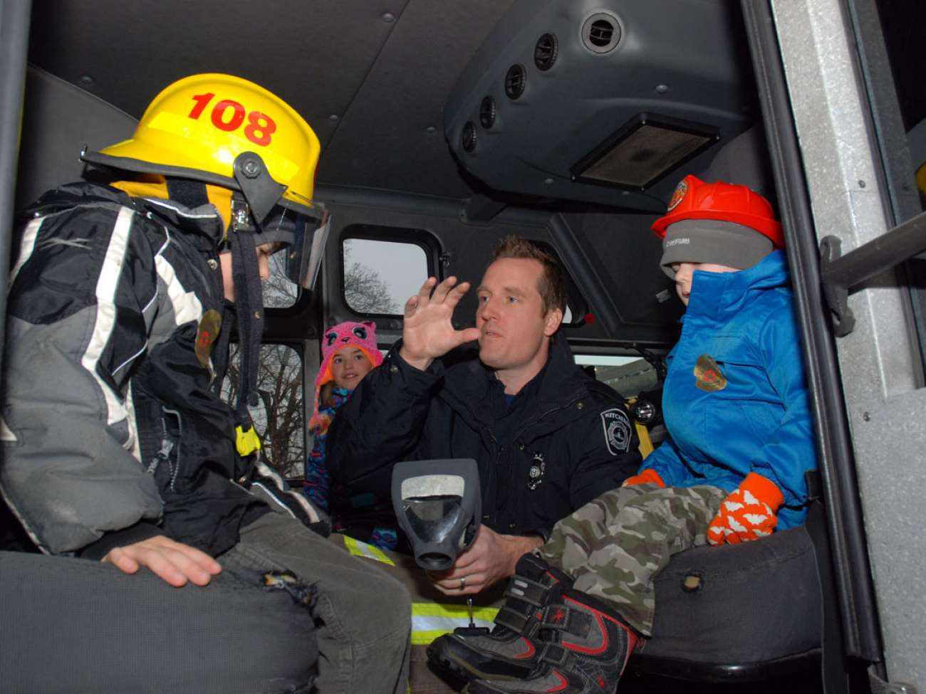 Learning about all the cool equipment in a fire truck