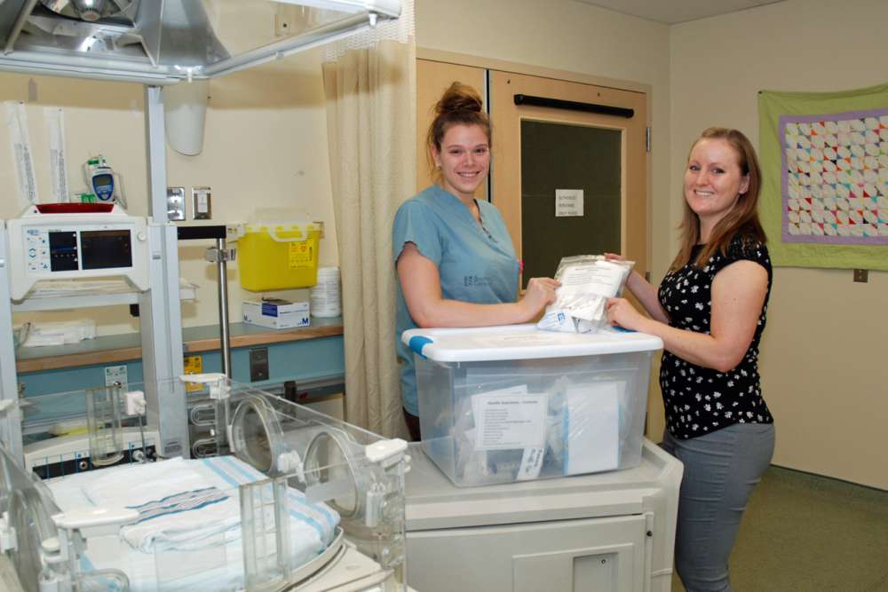 Jessica Socha And Rn Kendra With The Skills Bin